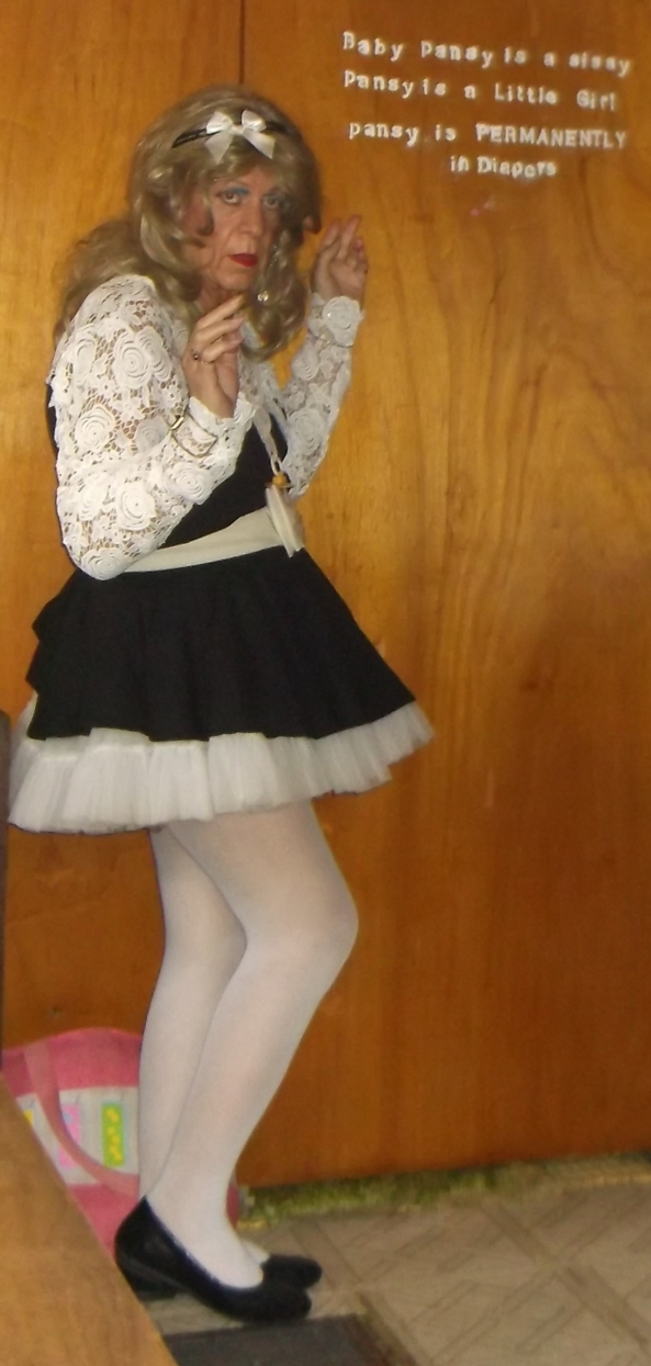 A new dress for sissy pansy - pansy knows she will never be confused with or thought of anything but a Little Girl ever again. sissy pansy is so happy living like a little girl. pans'y days of adulthood are over, she will be a child for the res of her life, sissy,humiiliation,diapers,adult baby, Adult Babies