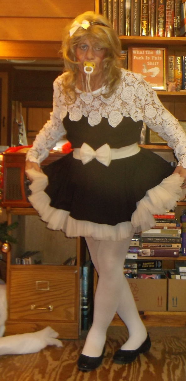 A new dress for sissy pansy - pansy knows she will never be confused with or thought of anything but a Little Girl ever again. sissy pansy is so happy living like a little girl. pans'y days of adulthood are over, she will be a child for the res of her life, sissy,humiiliation,diapers,adult baby, Adult Babies