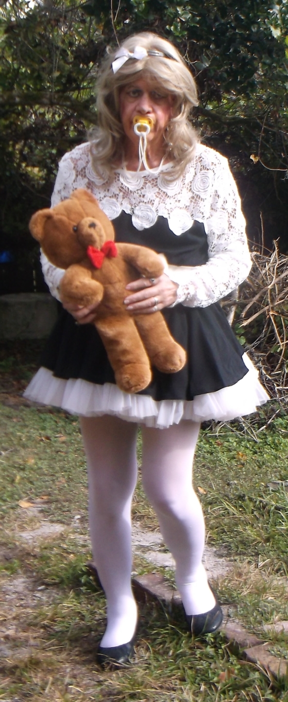 A new dress for sissy pansy - pansy knows she will never be confused with or thought of anything but a Little Girl ever again. sissy pansy is so happy living like a little girl. pans'y days of adulthood are over, she will be a child for the res of her life, sissy,humiiliation,diapers,adult baby, Adult Babies