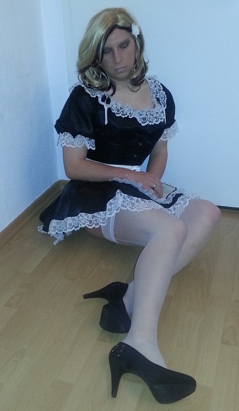 Naughty Sissy - Me in Tights and Heels, Sissy Maid, Feminization