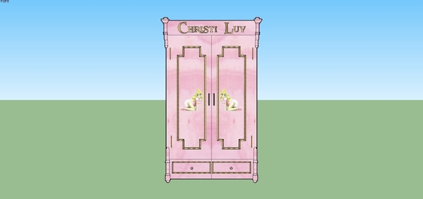 A Wardrobe For Christi Luv - A 3D model for Christi Luv, sissy,wardrobe,adult babies,3D model, Feminization,Adult Babies