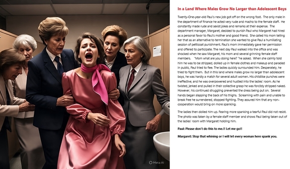 Paul's Humiliation - Little Paul is humiliated by female co-workers, femdom feminization spanking F+/m Humiliation, Dominating Mistress Or Master,Sissy Fashion,Spankings,Bad Boy To Good Girl,Dolled Up