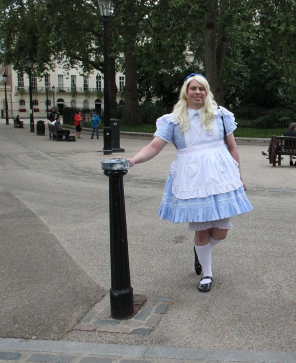 pride 2016,out and about in london - me in my lolita alice dress in london for pride 2016, sissy,alice in wonderland,lolita, Sissy Fashion,Fairytale,Dolled Up,Pansexual Orientation