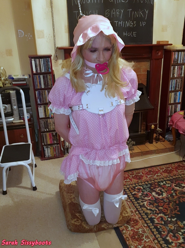 From naughty schoolgirl to sissy baby - Please see below the pictures for details on Sarahs’s home schooling and babification., sissy,baby,nappies,diapers,spanking,humiliation,punishment,bondage,schoolgirl,domination, Adult Babies,Feminization,Spankings,Diaper Lovers,Bondage