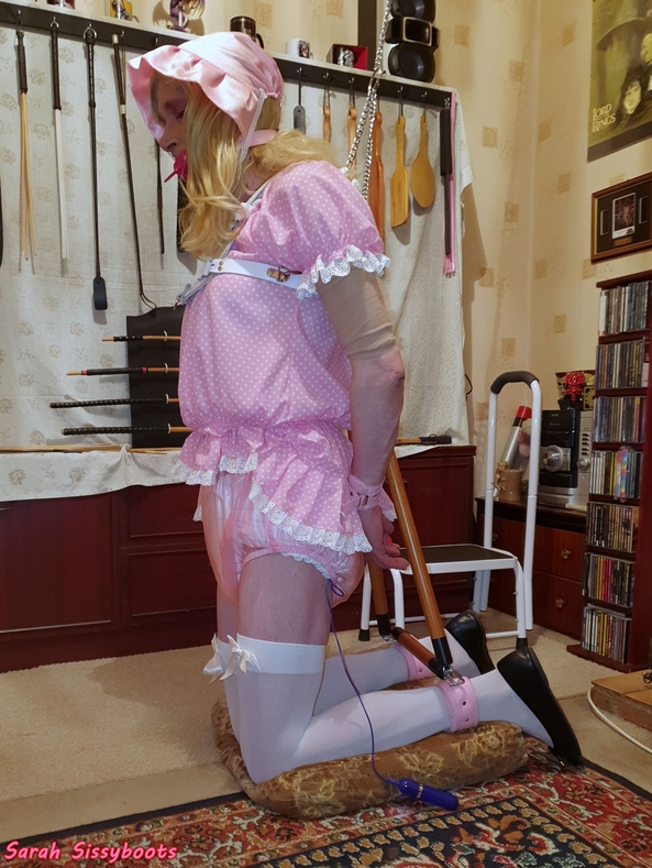 From naughty schoolgirl to sissy baby - Please see below the pictures for details on Sarahs’s home schooling and babification., sissy,baby,nappies,diapers,spanking,humiliation,punishment,bondage,schoolgirl,domination, Adult Babies,Feminization,Spankings,Diaper Lovers,Bondage