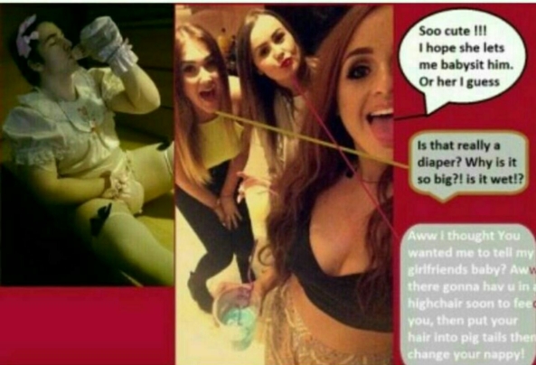 Sissy baby Miley and her bossy babysitters, Sissy girl Miley loser, Adult Babies,Diaper Lovers,Sissy Fashion