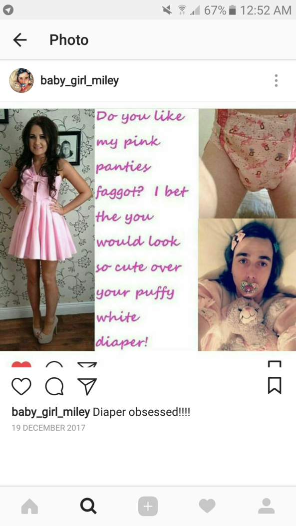 Captions of baby Miley, Sissy loser pathetic babysitter, Adult Babies,Diaper Lovers