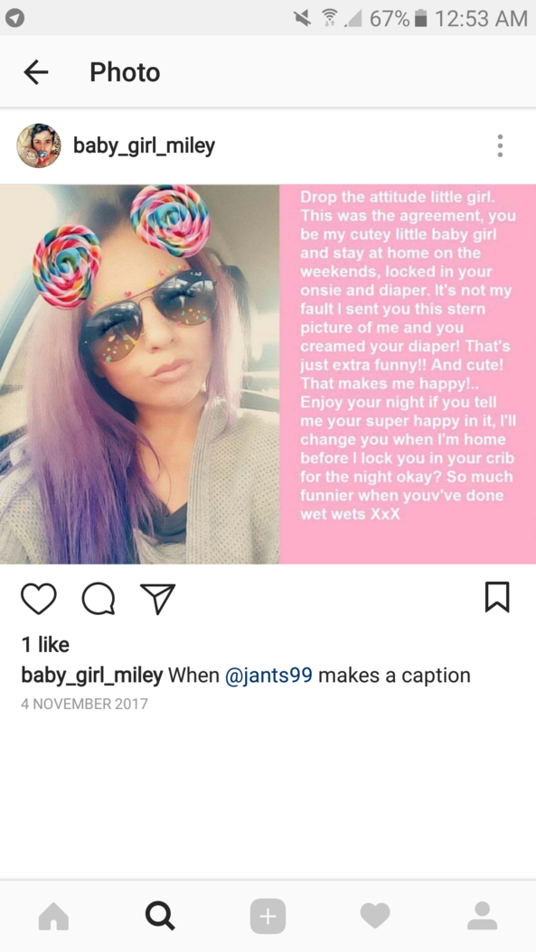 Captions of baby Miley, Sissy loser pathetic babysitter, Adult Babies,Diaper Lovers