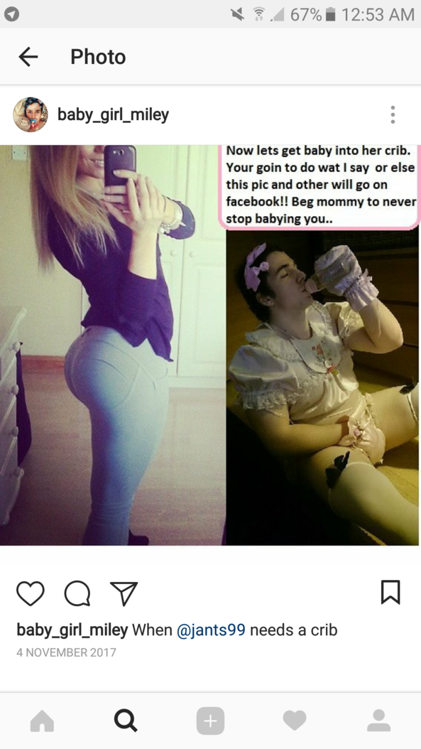 Captions of baby Miley, Sissy loser pathetic babysitter, Adult Babies,Diaper Lovers