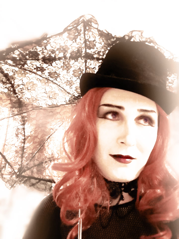 Goth Lilly - Me feeling a bit of my dark side., Goth sissy gurl redhead halloween, Pansexual Orientation,Sissy Fashion,Dolled Up