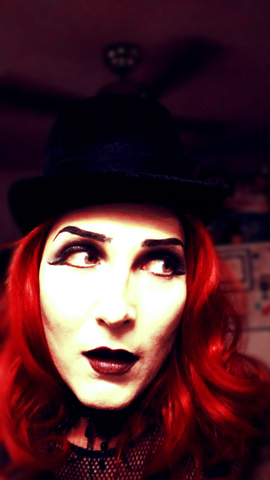 Goth Lilly - Me feeling a bit of my dark side., Goth sissy gurl redhead halloween, Pansexual Orientation,Sissy Fashion,Dolled Up