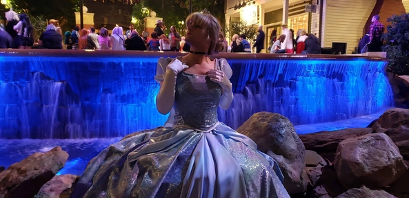 Waiting for someone to dance with me. - picture taken back in 2019 at a convention just looking beautifu, and feeling very pretty , Cinderella,Princess,Costume , Feminization,Magical Change,Fairytale