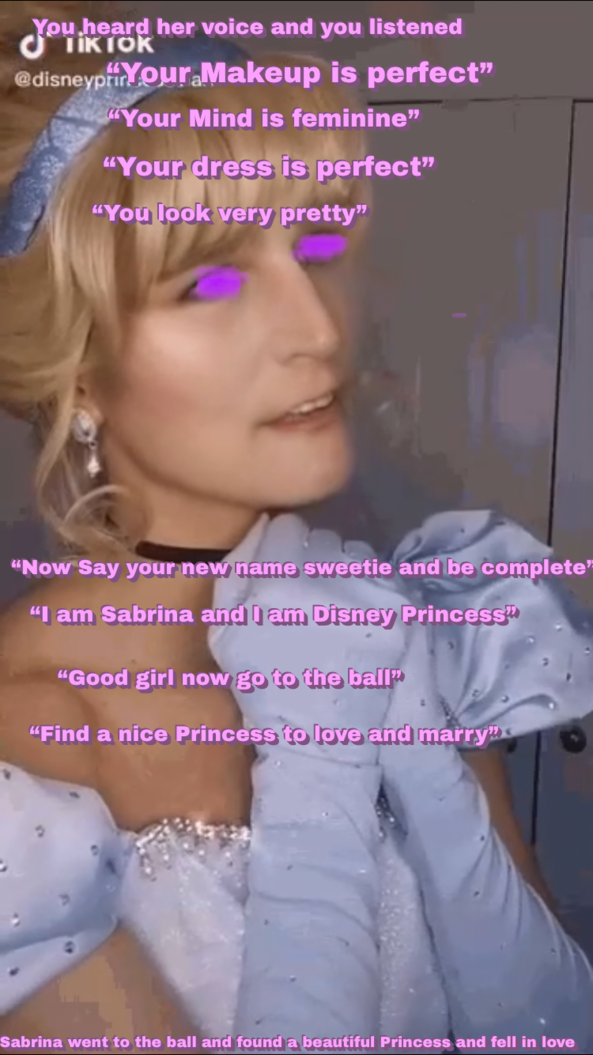 Sabrina is born - after countless hours of hypnosis and dresses Sabrina is ready for her first princess ball , Princess,Feminization,Hypnosis , Mind Altering,Feminization,Dolled Up,Magical Change
