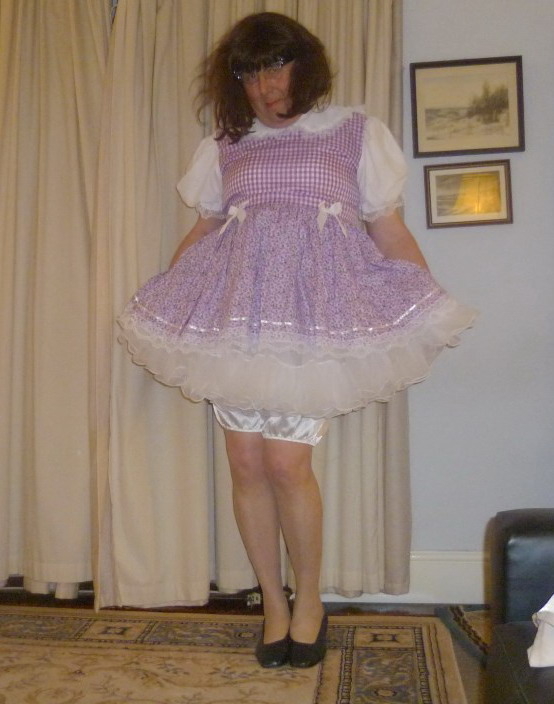 Lilac sissy - total girly with my knickers dropping, sissy  girly,knickers, Sissy Fashion