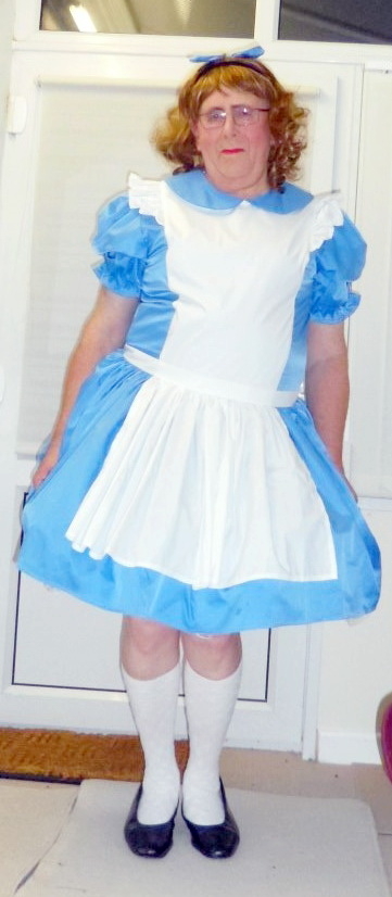 Alice - In my  Alice dress with sissy girly socks, Alics,sissy, Sissy Fashion
