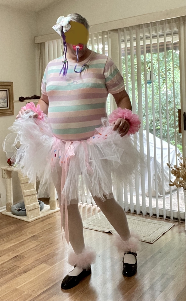 Cupcake Tutu & Diapers - Me wearing my new cupcake tutu, Tutu, Adult Babies