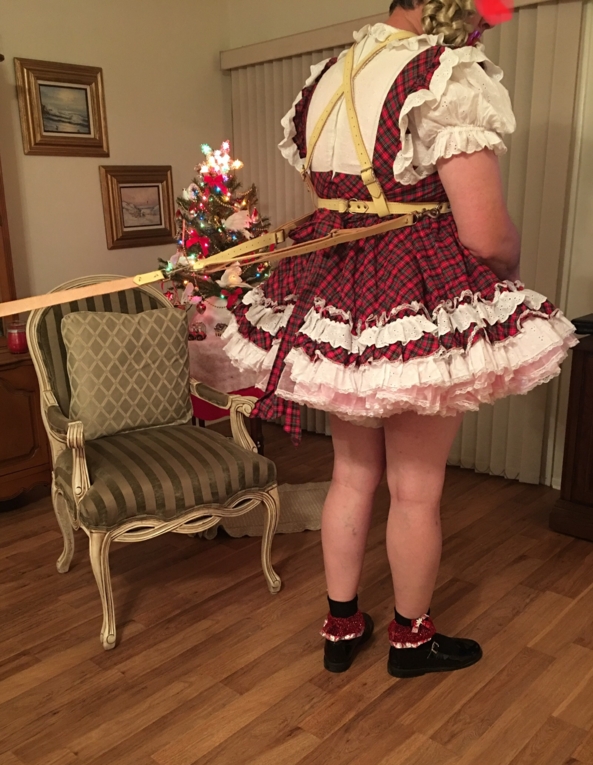 SHORT PLAID SISSY DRESS - Me in my short plaid dress, Petticoat’s, diapers, and frilly plastic panties., Short sissy dress, Adult Babies,Sissy Fashion,Diaper Lovers