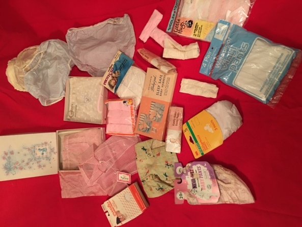 Vintage Baby Items - Some lovely vintage baby items, shown with the help of Theodore Franklyn Bear, and Giuseppe. , Baby pants,plastic pants,rubber pants, Adult Babies,Diaper Lovers