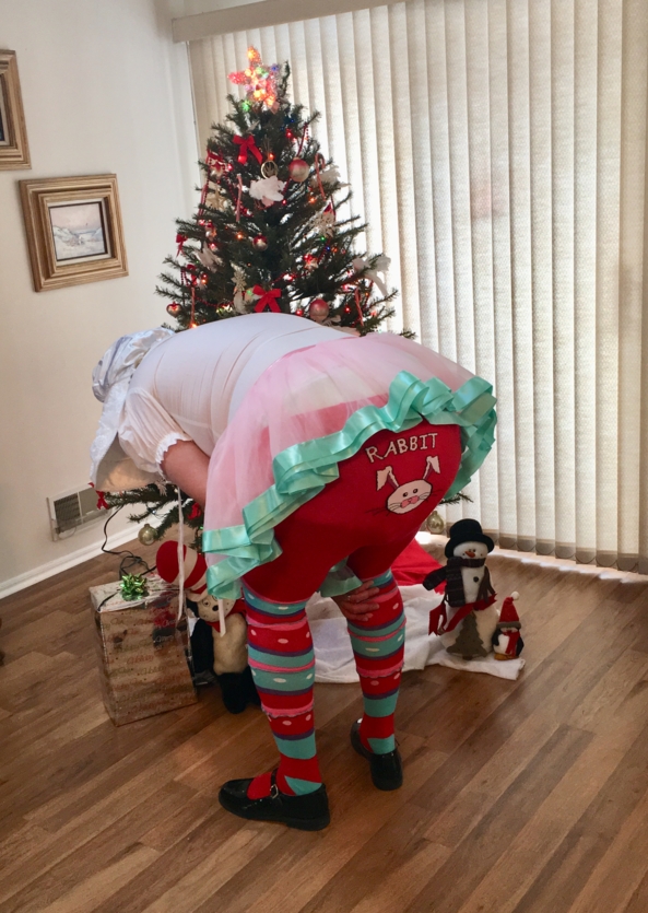 Sissy Baby Puss For Christmas  - Mommy had me dress in some of my holiday fair. Of corse a set of reins for control, and attached hand cuffs for naughty handies! , Sissy dress,diapers,plastic pants,frilly panties, Adult Babies,Sissy Fashion,Diaper Lovers