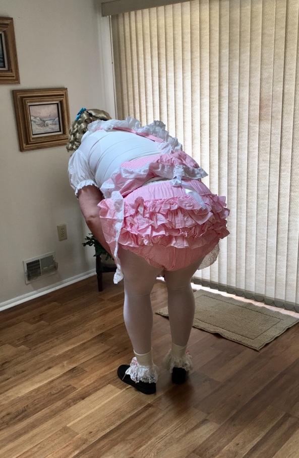Frilly Diaper Cover - Me in my new diaper cover, and my older skirt, Diaper cover, Adult Babies,Diaper Lovers,Sissy Fashion