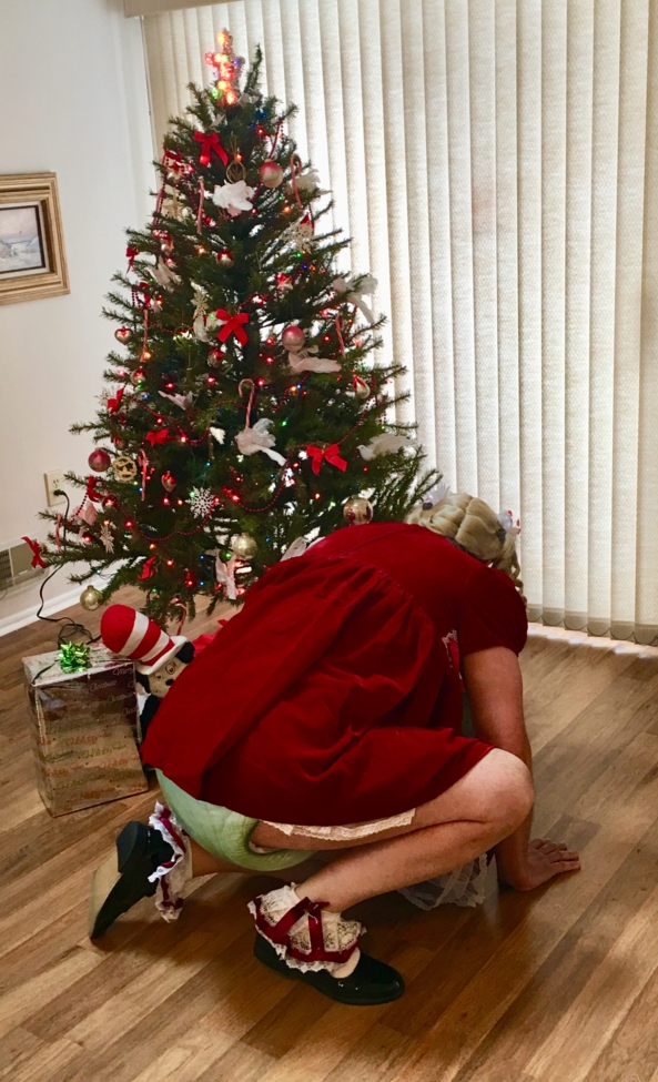 MERRY SISSY KISS CHRISTMAS  - Dressed for Christmas , Sissy dress,diapers,plastic pants,Christmas , Adult Babies,Sissy Fashion,Diaper Lovers
