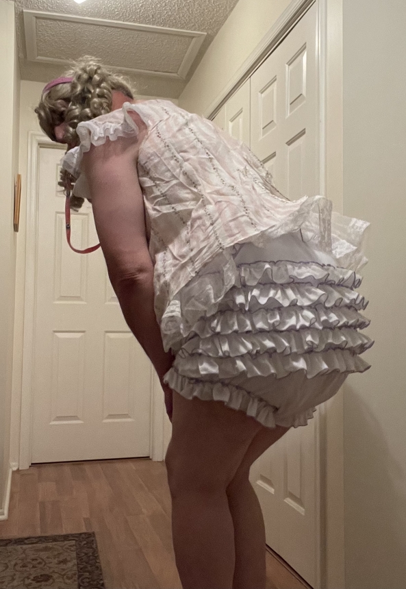 Pouting Sissy.  - Being pouty, and made to show off frilly baby pants., Sissy, Adult Babies