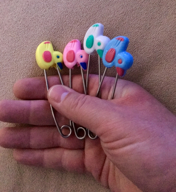 FAVORITE DIAPER PIN - 4 nice big adult baby pins, Diaper pin, Adult Babies,Diaper Lovers