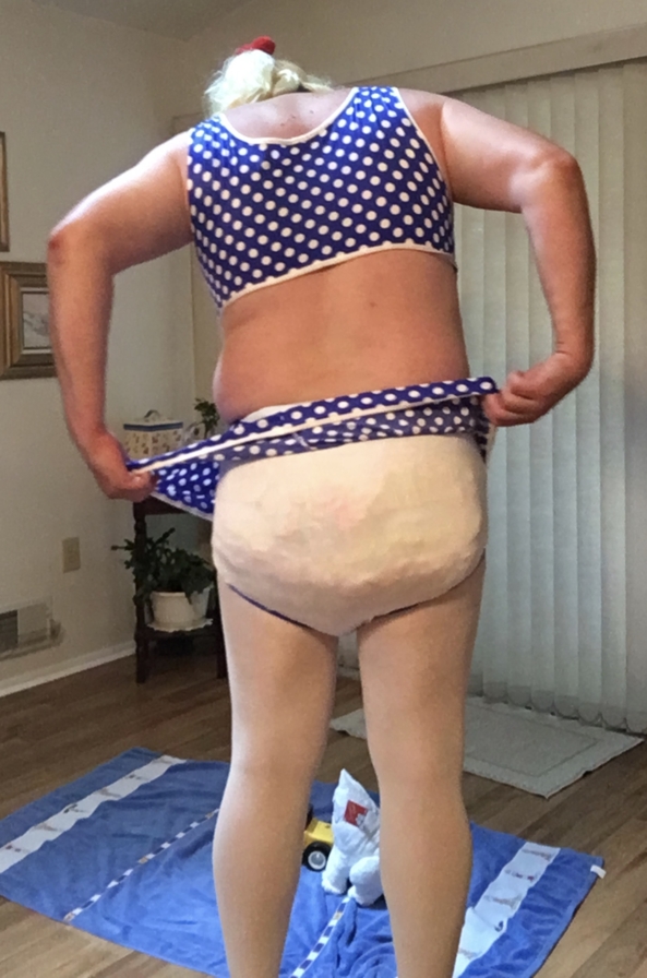 Bathing Suits for Sissy - Bathing suit and thick diapers, Sissy bathing suits, Adult Babies,Diaper Lovers,Sissy Fashion