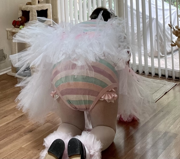 Cupcake Tutu & Diapers - Me wearing my new cupcake tutu, Tutu, Adult Babies