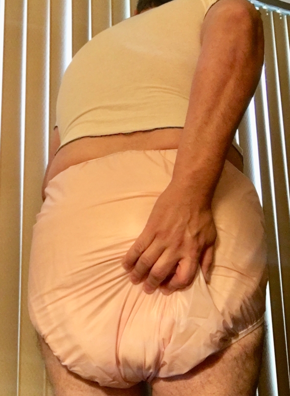Still needs diapers, and pink plastic panties  - Me in my terry nappy, and pink plastic panties , Pink plastic panties , Adult Babies,Diaper Lovers