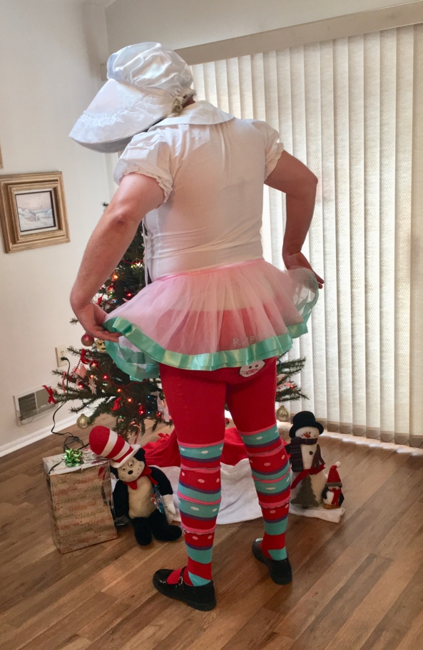 Sissy Baby Puss For Christmas  - Mommy had me dress in some of my holiday fair. Of corse a set of reins for control, and attached hand cuffs for naughty handies! , Sissy dress,diapers,plastic pants,frilly panties, Adult Babies,Sissy Fashion,Diaper Lovers