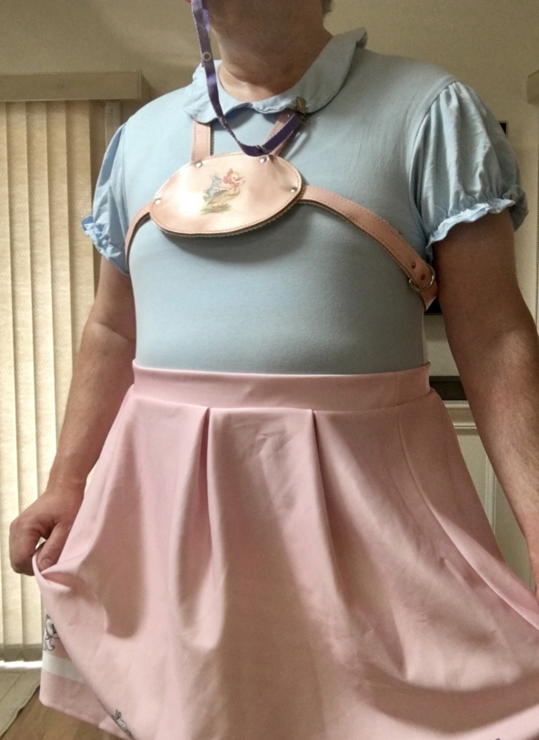 Pink Aristocats Skirt - Me in my new pink skirt., Pink skirt, Adult Babies,Sissy Fashion,Diaper Lovers