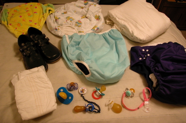 AB TID BITS - Just some things I put together, to make a nice picture., Diaper, Adult Babies,Diaper Lovers