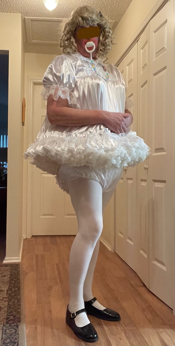 New Dress - New dress, with frilly diaper cover., Sissybaby, Adult Babies