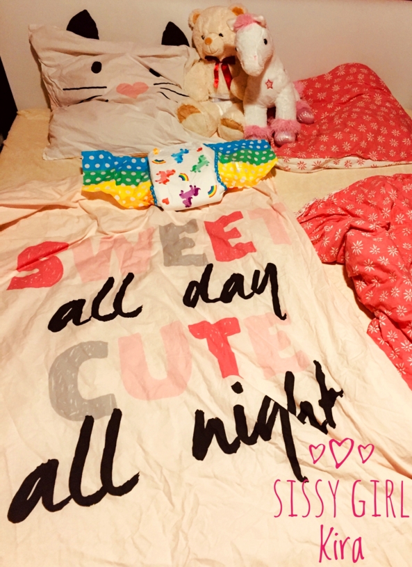 Only my new bedding  - I Love my new bedding so much it‘s soooo soooo Cute ., Diaper,Sweet,sissy,sissyboy,Windel,nappie,adultbaby , Adult Babies,Thumb Sucking,Wetting The Bed,Diaper Lovers