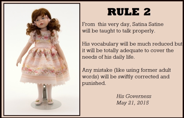 Babyspeech for Satina - That is the rule that was taken four years ago. Today, I never talk like an adult anymre. I still may write like before, but that is all., satin etticoat nurse governess petticoat stockings  pinafore , Adult Babies,Feminization,Hormones,Slow Change,Dominating Mistress Or Master,Mind Altering,Sissy Fashion,Dolled Up,Breast Feeding,Spankings