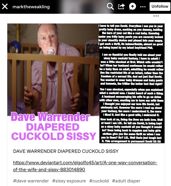 Sissy Baby Cuckold - One way conversation of wife and sissy baby, Sissy,sissybaby,sissycuckold,cuckold,humiliation,davewarrender, Adult Babies,Feminization,Diaper Lovers
