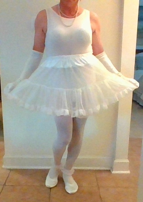 white sissy - dressing up at home, sissy, Feminization,Body Suits,Sissy Fashion