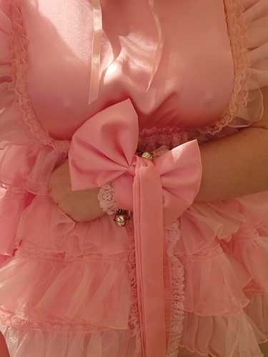 Sissy Saturday, locked in 🔒 - ive been spending my Saturday locked in my pretty sissy dress and mincing ribbons. i have the keys in a time lock so i cant use them  until the timer stops. I can't escape my sissy fate💖, sissy, Bad Boy To Good Girl,Dolled Up,Mind Altering,Bondage,Feminization