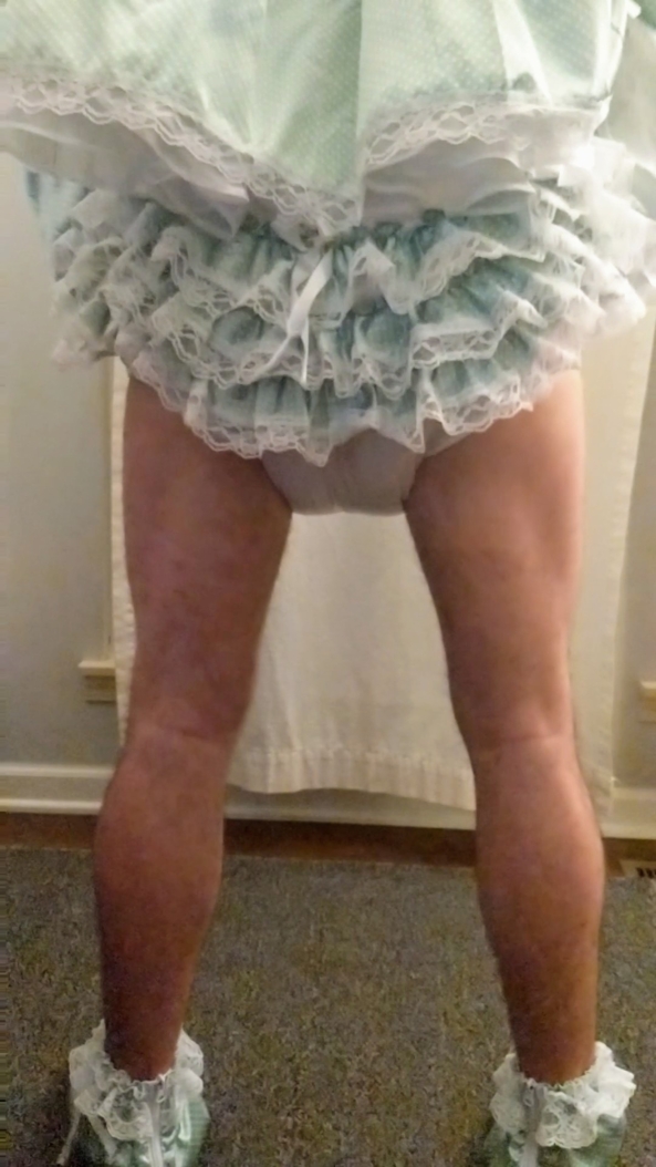 And the winner of mommy's outfit poll for me is...Both - Mommy let you all pick my outfit in our last post.  It was a tie so mommy said I get to show off both.  Was put in the dress all day and the sailor romper for bed time, satin dress,romper, Adult Babies,Sissy Fashion