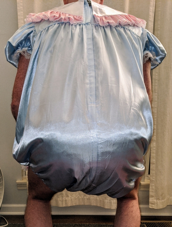New outfit, and hopefully more soon, satin,romper, Adult Babies,Feminization,Sissy Fashion,Dolled Up