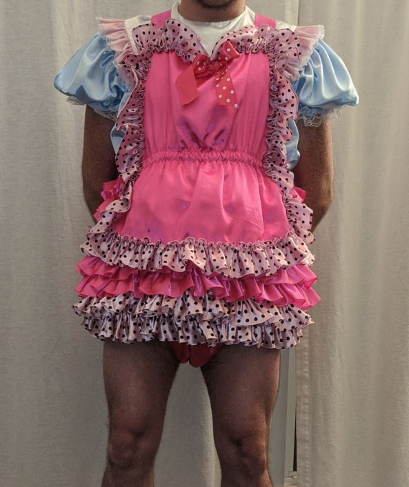 New outfit, and hopefully more soon, satin,romper, Adult Babies,Feminization,Sissy Fashion,Dolled Up