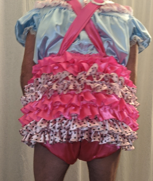 New outfit, and hopefully more soon, satin,romper, Adult Babies,Feminization,Sissy Fashion,Dolled Up